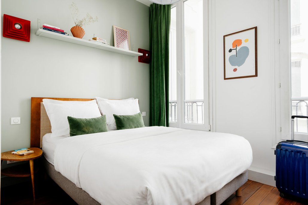 Décoration chambre double, vert