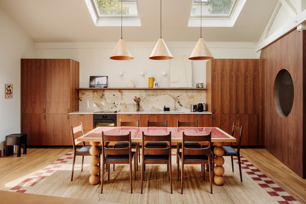 kitchen and dining area