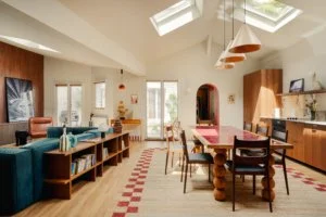 living room and kitchen