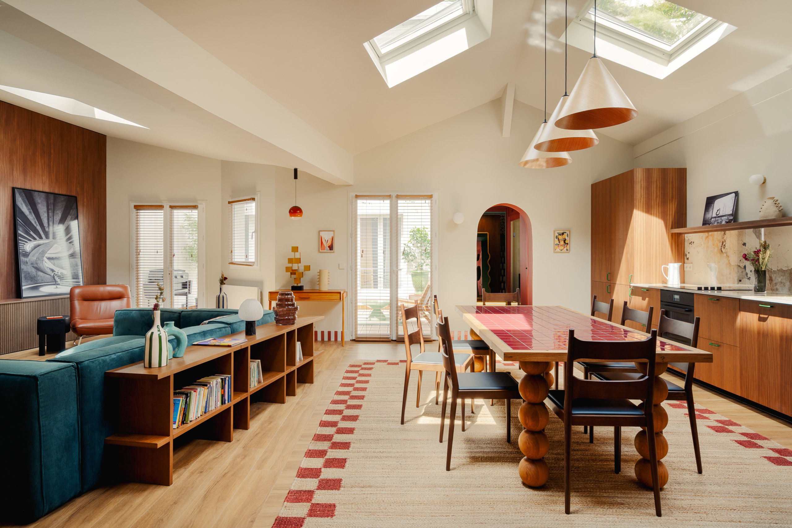 living room and kitchen