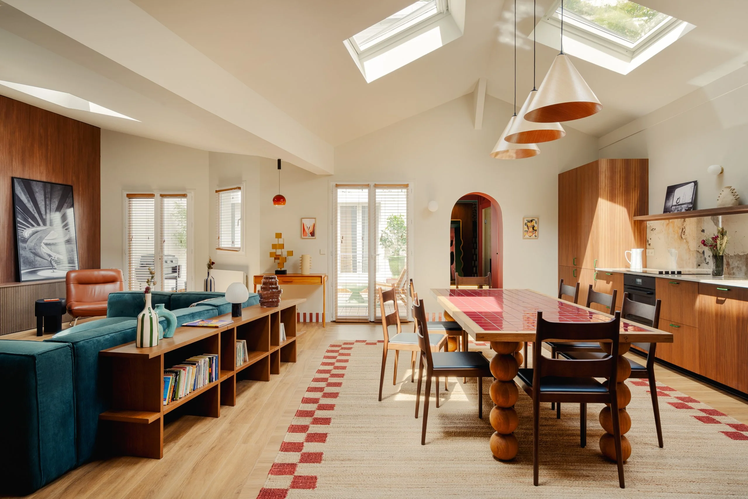 living room and kitchen